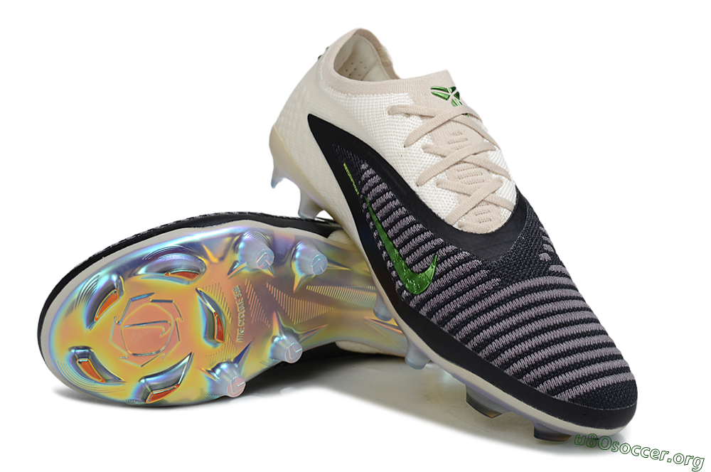 Nike Phantom 6 Low Elite FG Football Boots - Black/Electric Green/Champagne 0