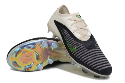 Nike Phantom 6 Low Elite FG Football Boots - Black/Electric Green/Champagne