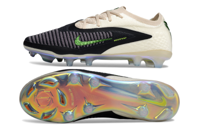 Nike Phantom 6 Low Elite FG Football Boots - Black/Electric Green/Champagne