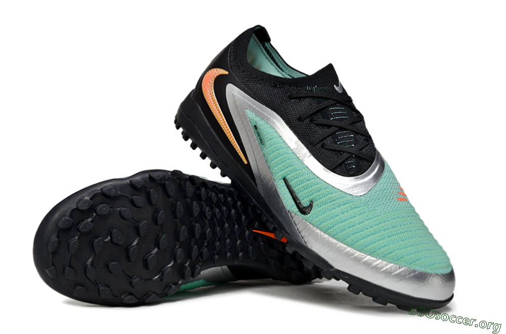 Nike Phantom 6 Low Elite TF Football Shoes - Green/Aqua Mist/Orange Blaze 0