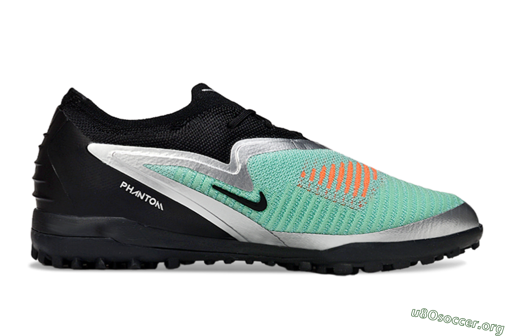 Nike Phantom 6 Low Elite TF Football Shoes - Green/Aqua Mist/Orange Blaze 7