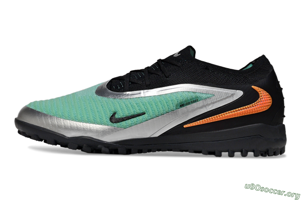 Nike Phantom 6 Low Elite TF Football Shoes - Green/Aqua Mist/Orange Blaze 3