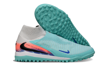 Nike Phantom 6 Elite High TF Football Shoes - Aqua/Bright Aqua/Coral Burst