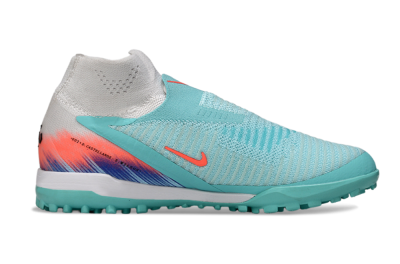 Nike Phantom 6 Elite High TF Football Shoes - Aqua/Bright Aqua/Coral Burst