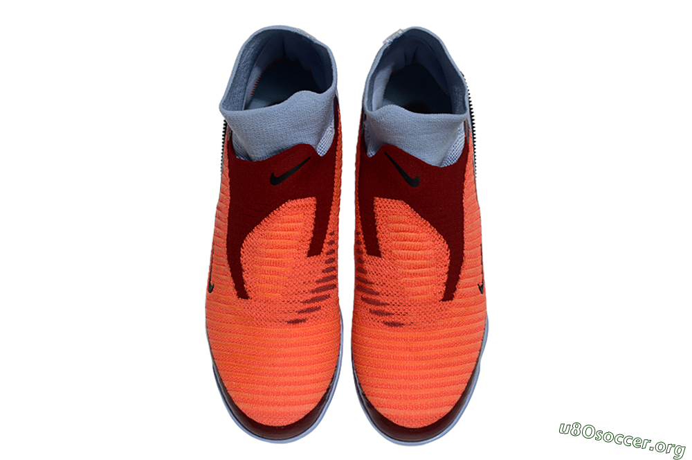 Nike Phantom 6 Elite High TF Football Shoes - Orange/Crimson Red/Blue Ice 4