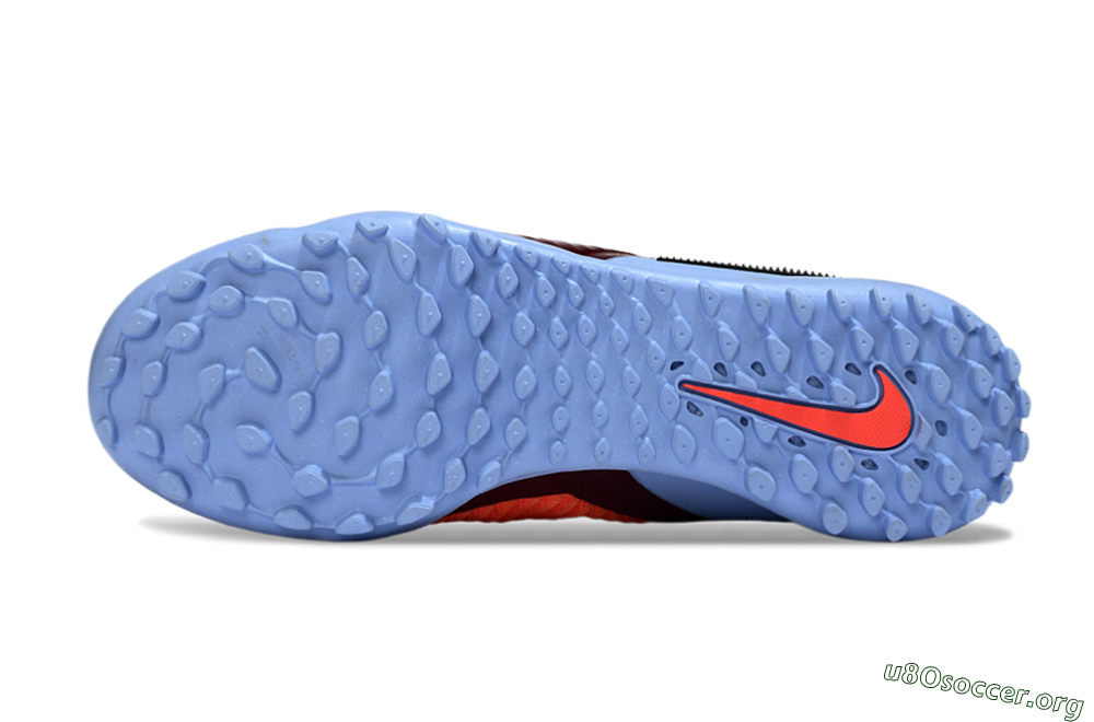 Nike Phantom 6 Elite High TF Football Shoes - Orange/Crimson Red/Blue Ice 6