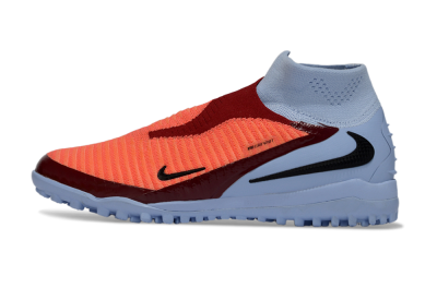 Nike Phantom 6 Elite High TF Football Shoes - Orange/Crimson Red/Blue Ice