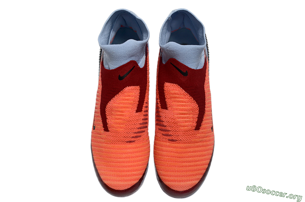 Nike Phantom 6 Elite High AG Football Boots - Orange/Crimson Burst/Light Blue 4