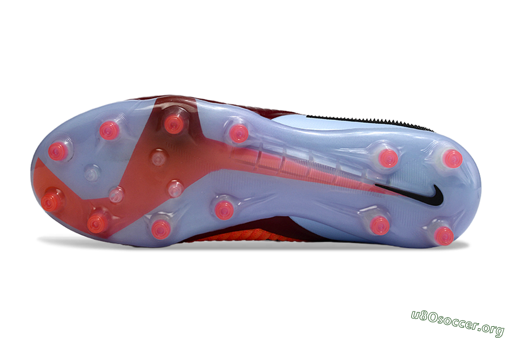 Nike Phantom 6 Elite High AG Football Boots - Orange/Crimson Burst/Light Blue 6