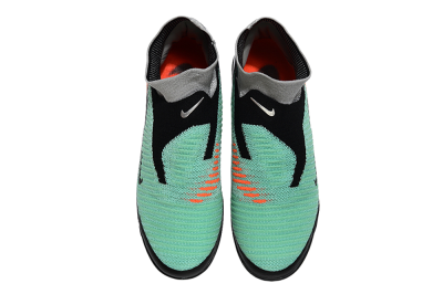 Nike Phantom 6 Elite High TF Football Shoes - Mint/Coral Orange/Silver Grey