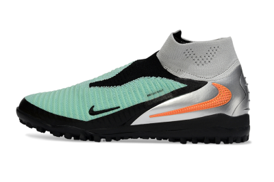 Nike Phantom 6 Elite High TF Football Shoes - Mint/Coral Orange/Silver Grey