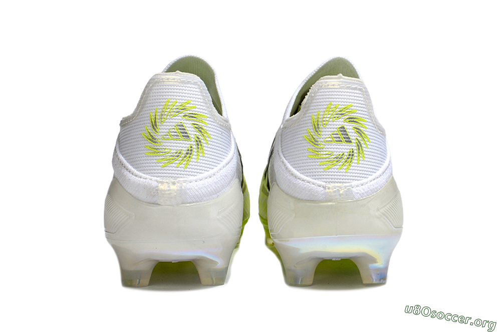 Adidas F50+ Elite Laceless FG Football Boots - White/Electric Yellow/Iridescent Silver 5