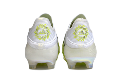 Adidas F50+ Elite Laceless FG Football Boots - White/Electric Yellow/Iridescent Silver