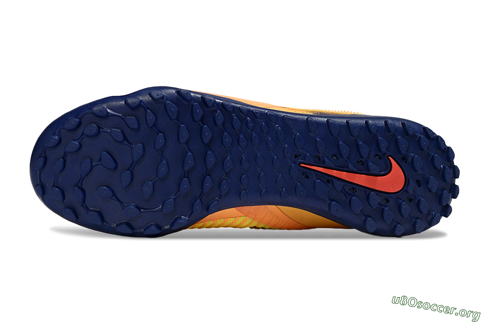 Nike Phantom 6 Elite High TF Football Shoes - Orange/Fiery Orange/Deep Blue 6