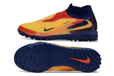 Nike Phantom 6 Elite High TF Football Shoes - Orange/Fiery Orange/Deep Blue