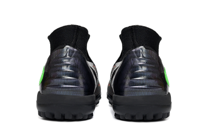 Nike Phantom 6 Elite High TF Football Shoes - Black/Neon Green/Coral Orange