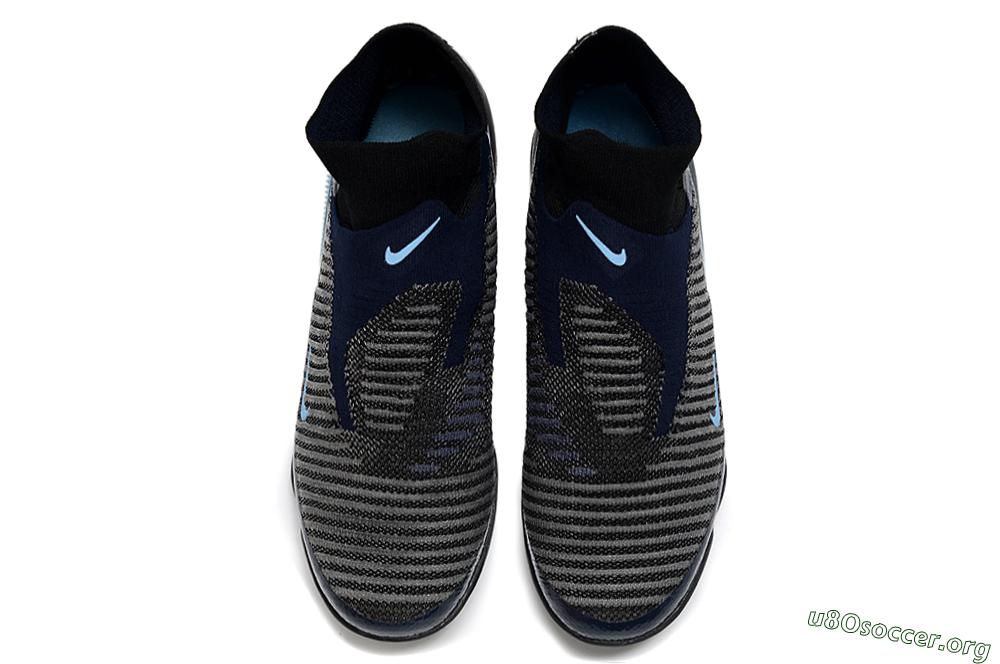 Nike Phantom 6 Elite TF Football Shoes - Black/Navy Blue/Sky Blue 4