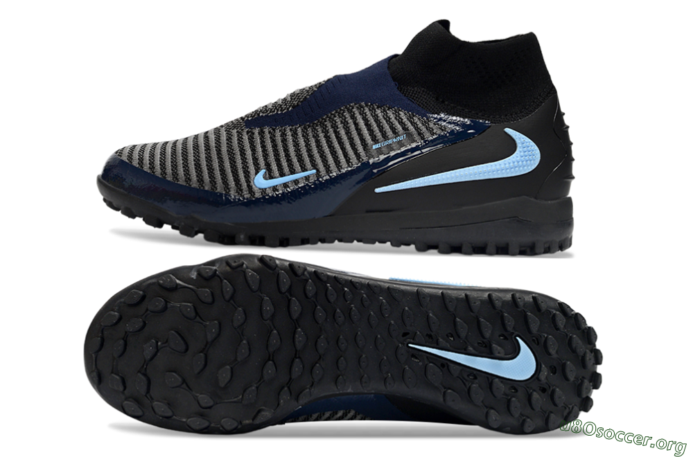Nike Phantom 6 Elite TF Football Shoes - Black/Navy Blue/Sky Blue 1