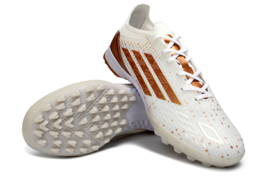 Adidas F50 Pro TF Football Shoes - White/Copper Gold/White