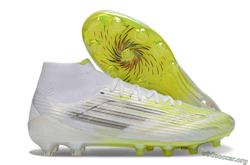 Adidas F50 Pro Mid FG Football Boots - Yellow/Vibrant Lime/Sleek White 2