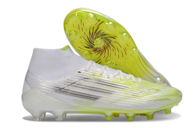 Adidas F50 Pro Mid FG Football Boots - Yellow/Vibrant Lime/Sleek White