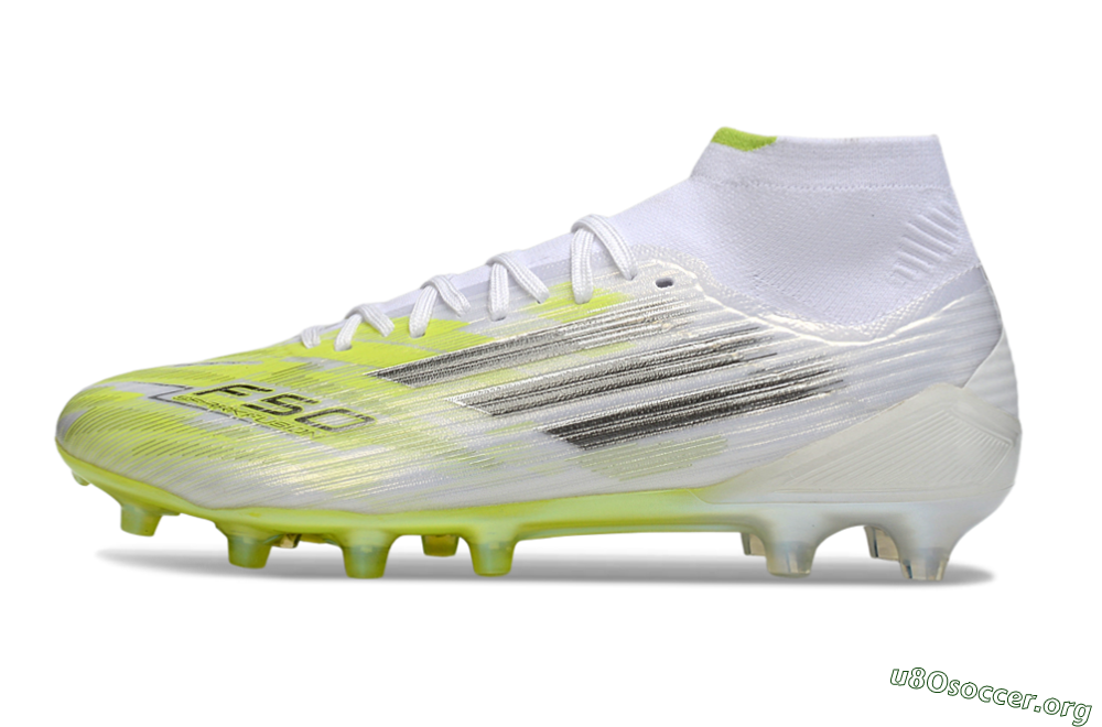 Adidas F50 Pro Mid FG Football Boots - Yellow/Vibrant Lime/Sleek White 3