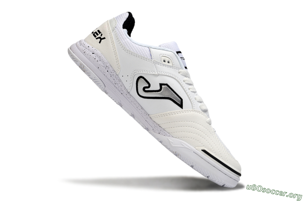 Joma Top Flex IC Football Shoes - White/Black/Gray 4