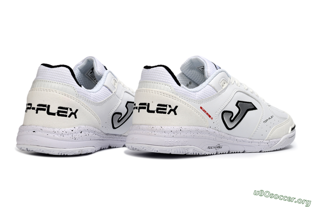 Joma Top Flex IC Football Shoes - White/Black/Gray 6