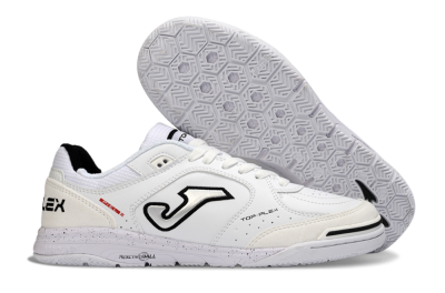 Joma Top Flex IC Football Shoes - White/Black/Gray