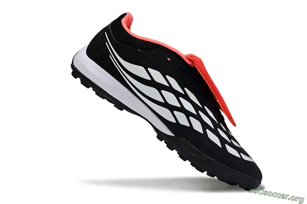 Adidas Predator 25 Elite Fold-Over Tongue TF Football Shoes - Black/Fiery Red/White 4