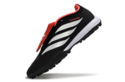 Adidas Predator 25 Elite Fold-Over Tongue TF Football Shoes - Black/Fiery Red/White