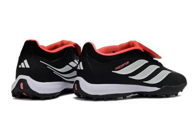 Adidas Predator 25 Elite Fold-Over Tongue TF Football Shoes - Black/Fiery Red/White