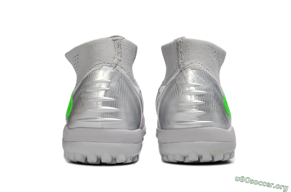 Nike Phantom 6 Elite TF Football Shoes - Grey/Electric Green/Pink Sport 5