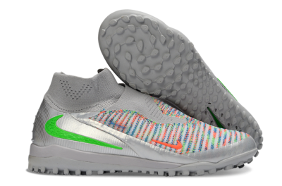Nike Phantom 6 Elite TF Football Shoes - Grey/Electric Green/Pink Sport