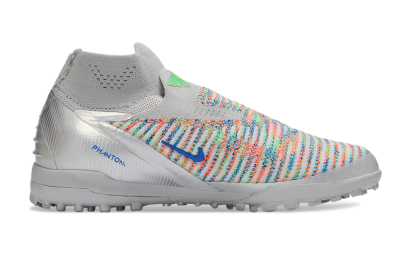 Nike Phantom 6 Elite TF Football Shoes - Grey/Electric Green/Pink Sport