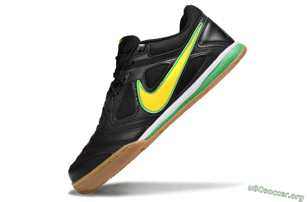 Supreme x Nike SB Gato IC Football Shoes - Black/Lime Green/Yellow Glow 5