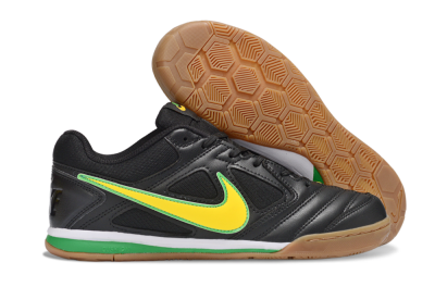 Supreme x Nike SB Gato IC Football Shoes - Black/Lime Green/Yellow Glow