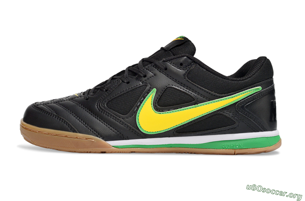 Supreme x Nike SB Gato IC Football Shoes - Black/Lime Green/Yellow Glow 3