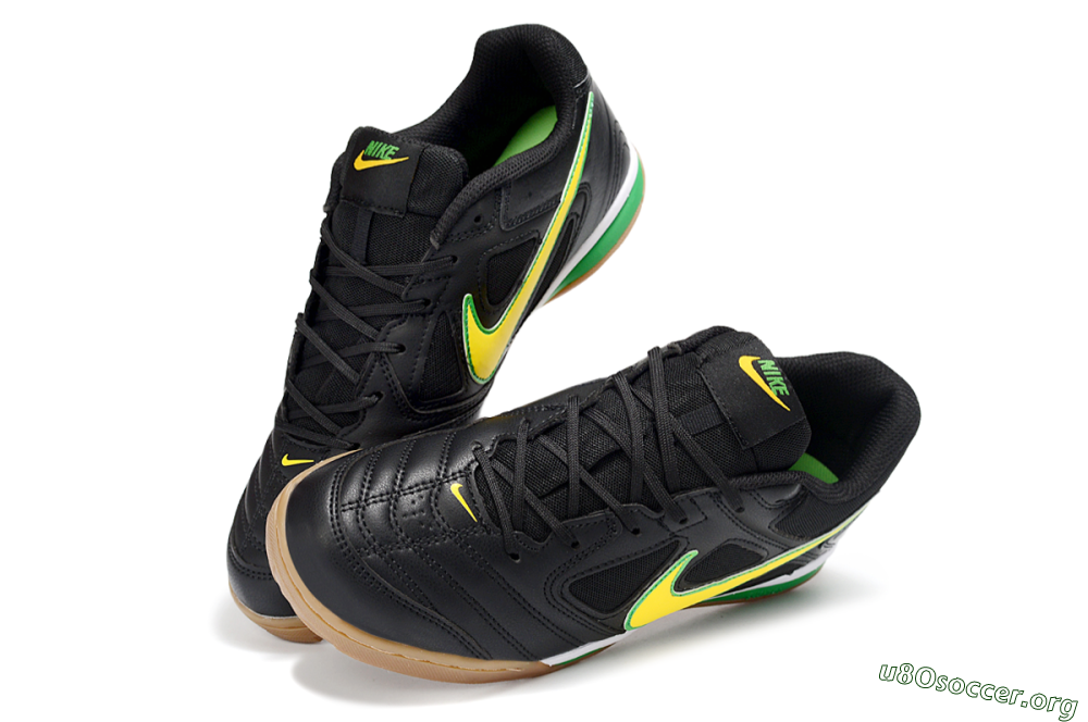 Supreme x Nike SB Gato IC Football Shoes - Black/Lime Green/Yellow Glow 0
