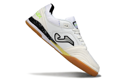 Joma Top Flex IC Football Shoes - White/Black/Neon Green