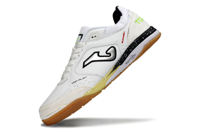 Joma Top Flex IC Football Shoes - White/Black/Neon Green