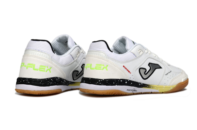 Joma Top Flex IC Football Shoes - White/Black/Neon Green