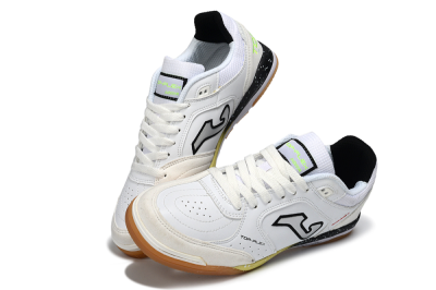 Joma Top Flex IC Football Shoes - White/Black/Neon Green