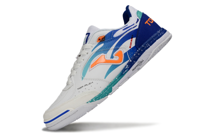Joma Top Flex IC Football Shoes - Blue/Ocean Blue/Splashing Coral