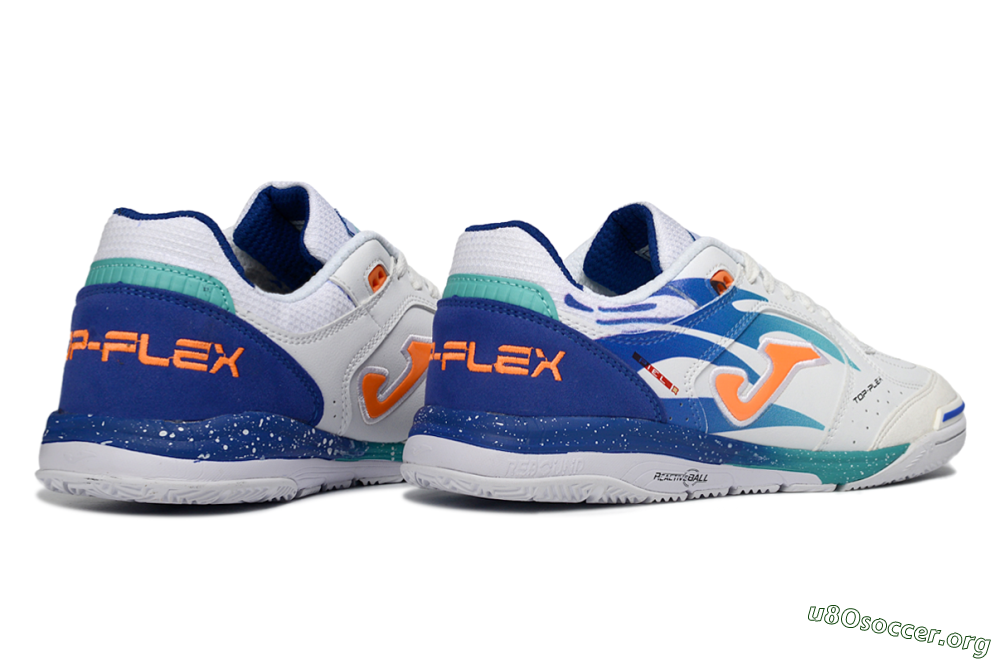 Joma Top Flex IC Football Shoes - Blue/Ocean Blue/Splashing Coral 6