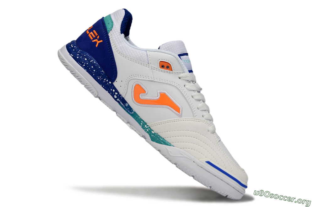 Joma Top Flex IC Football Shoes - Blue/Ocean Blue/Splashing Coral 4