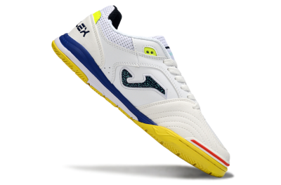 Joma Top Flex IC Football Shoes - White/Bright Yellow/Royal Blue
