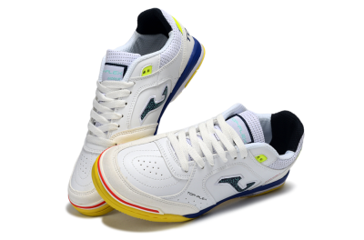 Joma Top Flex IC Football Shoes - White/Bright Yellow/Royal Blue