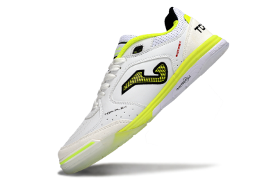 Joma Top Flex IC Football Shoes - White/Neon Yellow/Black