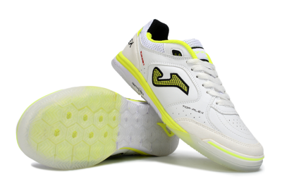 Joma Top Flex IC Football Shoes - White/Neon Yellow/Black
